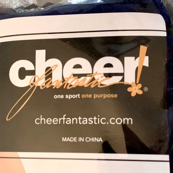 Cheer Fantastic Long Sleeve Bodysuit Leotard Mockneck Zip Back M Navy Blue - Picture 5 of 9